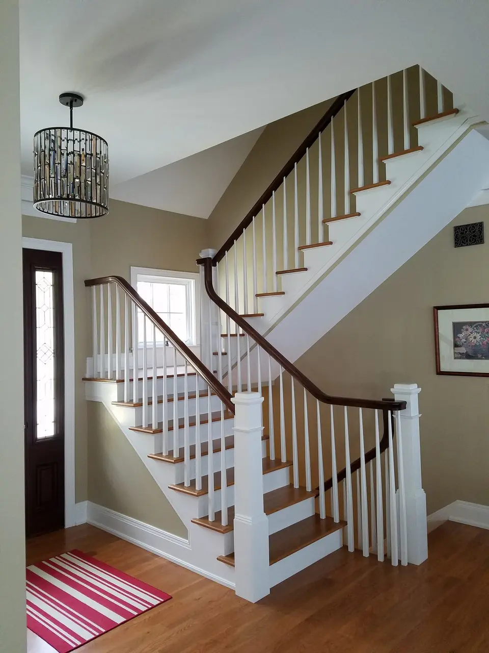 Custom hardwood staircase by Keeler Carpentry